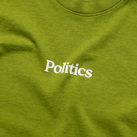 Kids Politics Serif Logo Tee - Celery