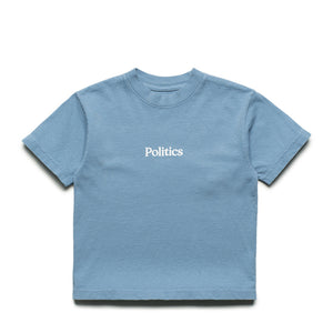 Kids Politics Serif Logo Tee - Clear Blue