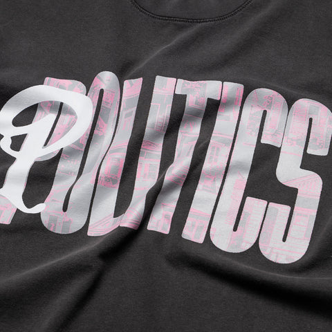 Politics Shotgun Tee - Vintage Black