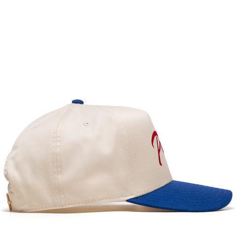 Politics Script A-Frame Snapback - Cream/Blue
