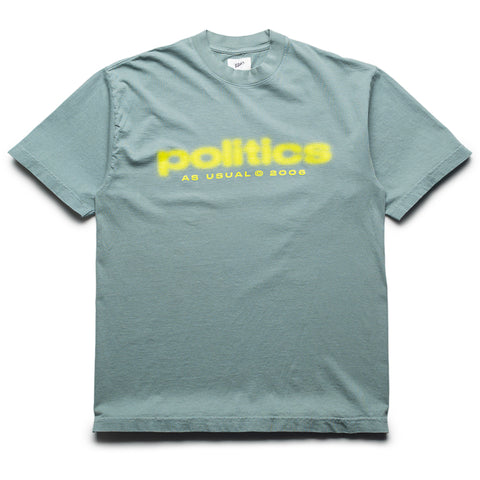 Politics Spaz Tee - Atlantic Green