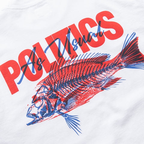 Politics Skeleton Tee - White