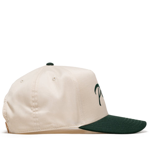 Politics Script A-Frame Snapback - Cream/Green