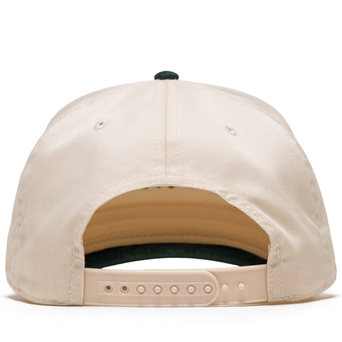Politics Script A-Frame Snapback - Cream/Green