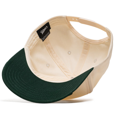 Politics Script A-Frame Snapback - Cream/Green