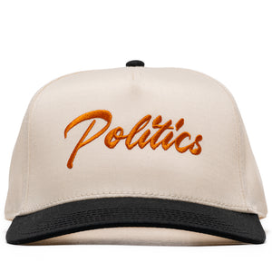 Politics Script A-Frame Snapback - Cream/Burnt Orange