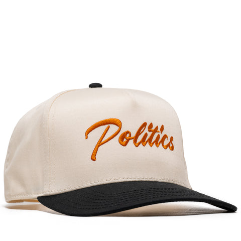 Politics Script A-Frame Snapback - Cream/Burnt Orange