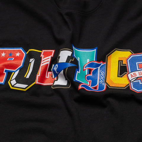 Politics Varsity Tee - Black