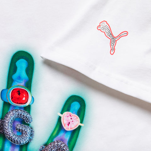 Flau'jae x Puma Oversized Graphic Tee - White