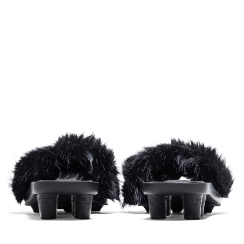 Women's Fenty x Puma Chic Fur Slide - Black/Silver