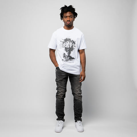 Purple Brand Sky High Tee - White