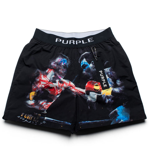 Purple Brand Fight Night Swim Shorts - Black