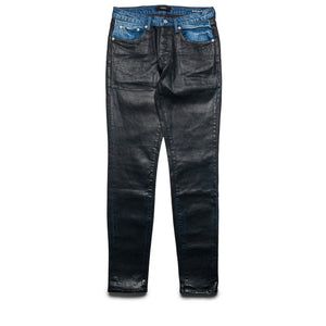 Purple Brand Low Rise Skinny Leg Coated Indigo Jean - Black