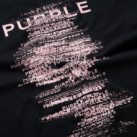 Purple Brand Scattered Wordmark Tee - Black