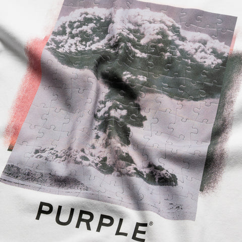 Purple Brand Melt Down Tee - White