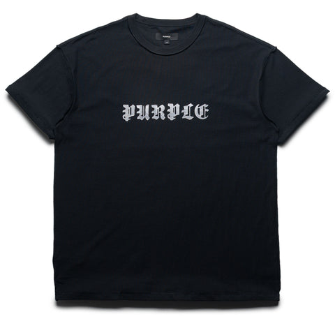 Purple Brand Taped Gothic P Tee - Black