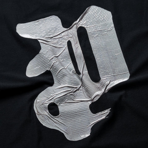 Purple Brand Taped Gothic P Tee - Black