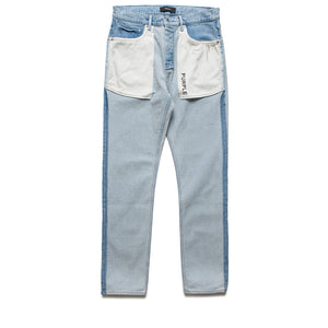 Purple Brand Mid Rise Slim Straight Leg Inside Out Jean - Light Indigo