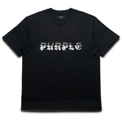 Purple Brand Split Wordmark Tee - Black