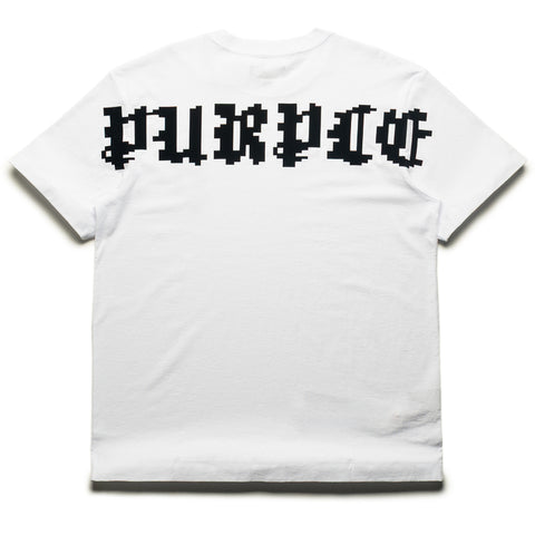 Purple Brand Pixelated Gothic Tee - White