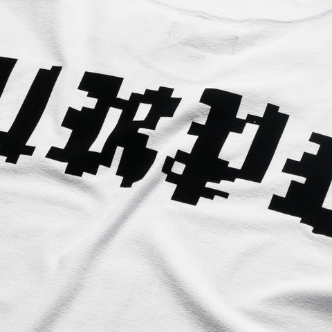 Purple Brand Pixelated Gothic Tee - White