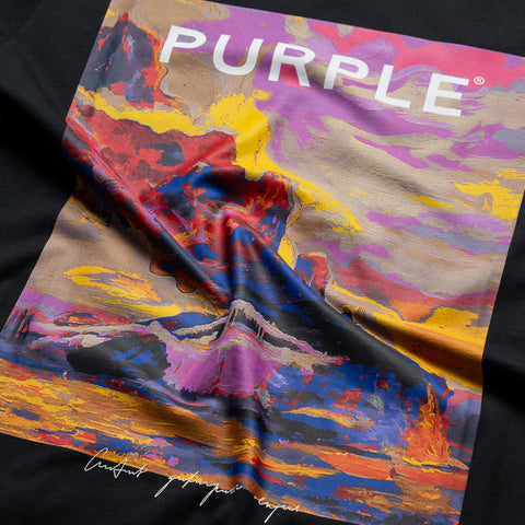 Purple Brand Vibrant Inferno Tee - Black