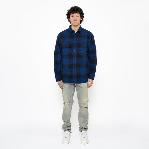 Purple Brand Gothic P Flannel Shirt - Blue