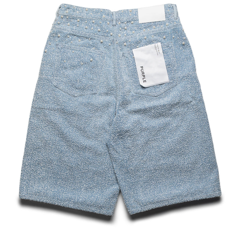 Purple Brand Textured Pearl Denim Shorts - Light Indigo – Sneaker