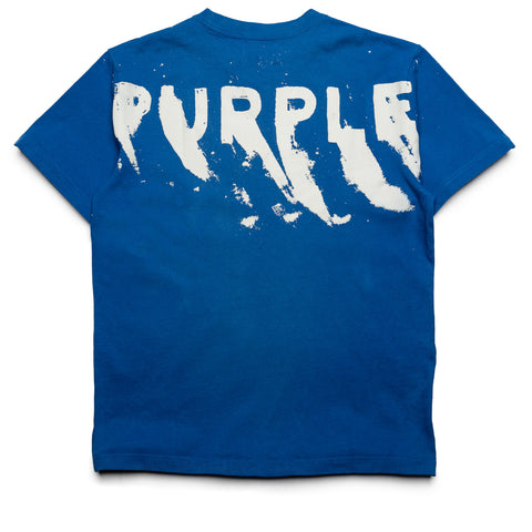 Purple Brand Painted Wordmark Tee - Blue