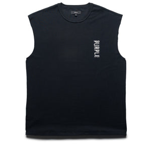 Purple Brand Pasted Wordmark Tank Top - Black