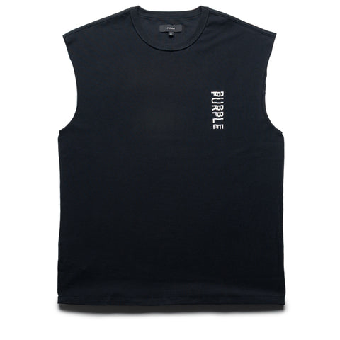 Purple Brand Pasted Wordmark Tank Top - Black