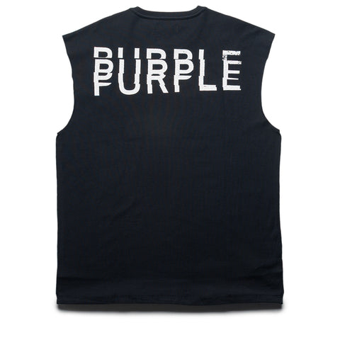 Purple Brand Pasted Wordmark Tank Top - Black