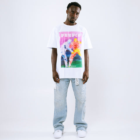 Purple Brand Fight Tee - White