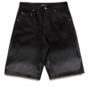 Purple Brand Leather Track Shorts - Black