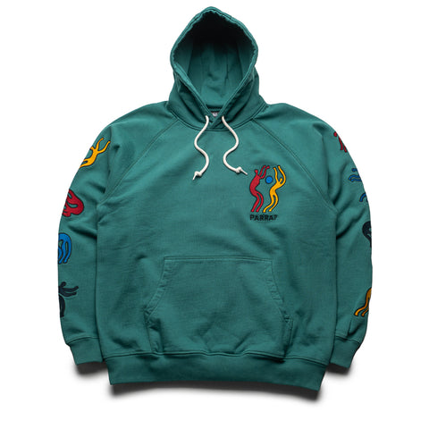 Parra La Chambre Nuit Hooded Sweatshirt - Washed Green