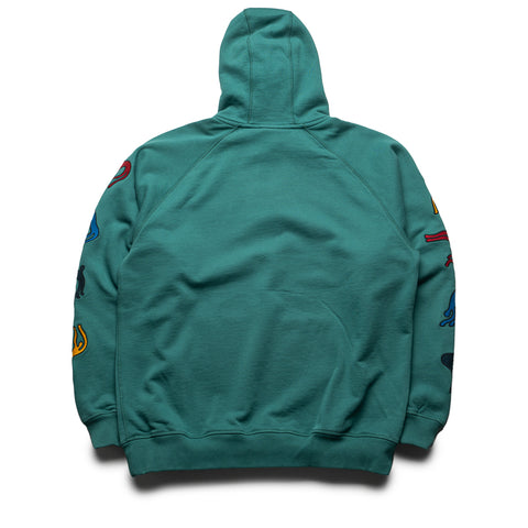 Parra La Chambre Nuit Hooded Sweatshirt - Washed Green