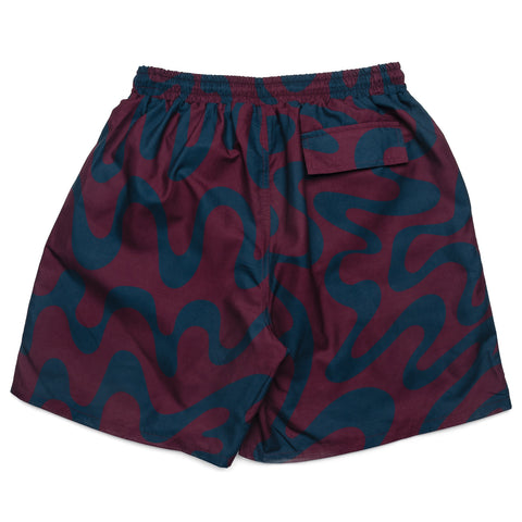 Parra Splashed Swim Shorts - Burgundy