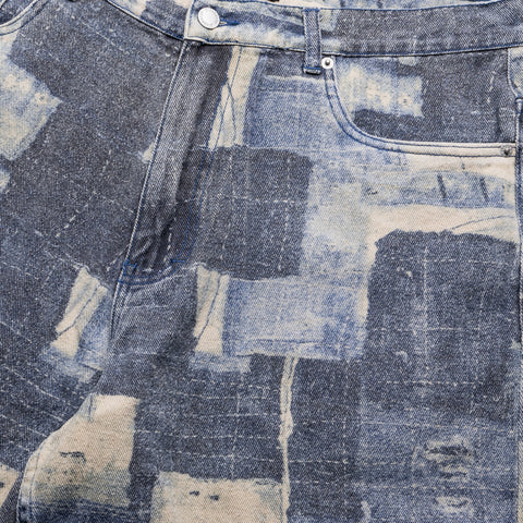 Pleasures Boro Baggy Jorts - Indigo