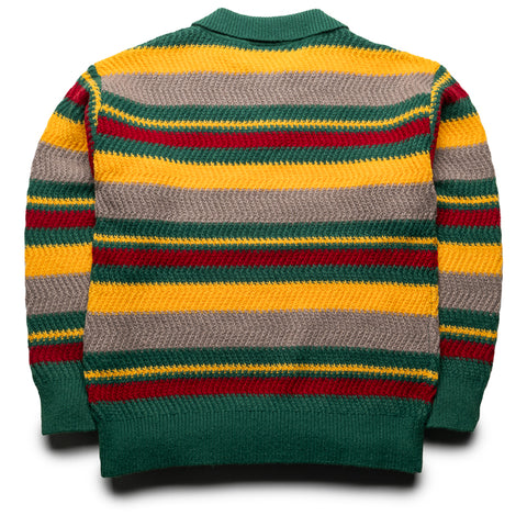 Pleasures Cooper Polo Sweater - Green