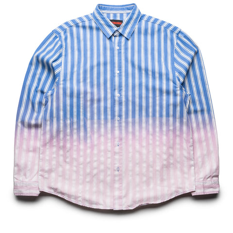 Pleasures Fade Button Down Shirt - Blue