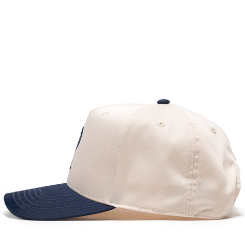 Politics A-Frame Snapback Hat - Natural/Navy