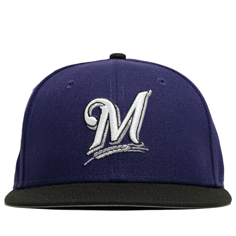 New Era x Politics Milwaukee Brewers 59FIFTY Fitted Hat - Purple/Black