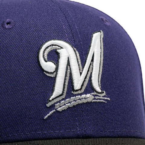 New Era x Politics Milwaukee Brewers 59FIFTY Fitted Hat - Purple/Black