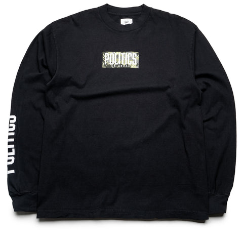 Politics Camo Brick Logo L/S Tee - Black