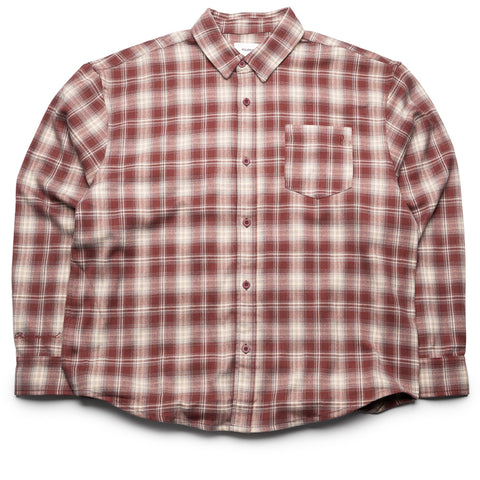 Politics Canyon Flannel Shirt - Rosewood