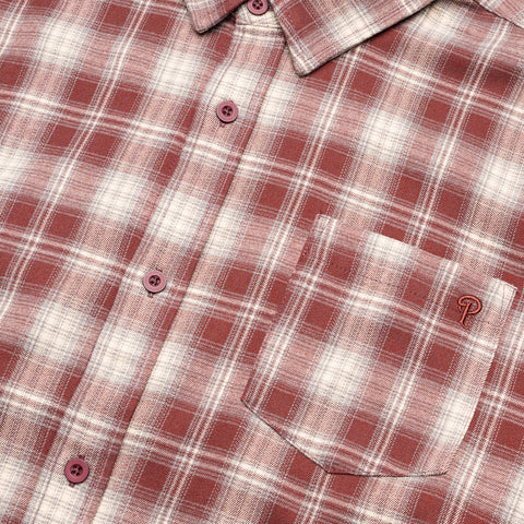 Politics Canyon Flannel Shirt - Rosewood