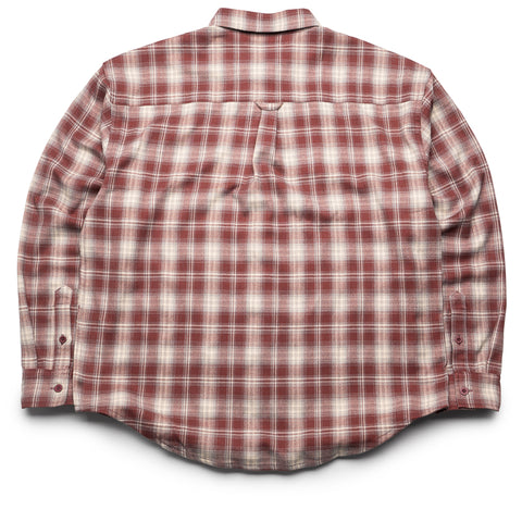 Politics Canyon Flannel Shirt - Rosewood