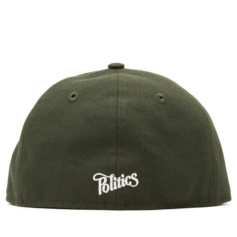 Politics x New Era 59Fifty Fitted Hat - Forest Green