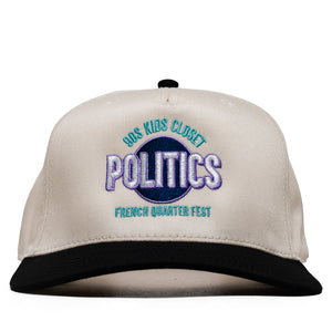 Politics x 90's Kid's Closet Fest Snapback - Creme/Black