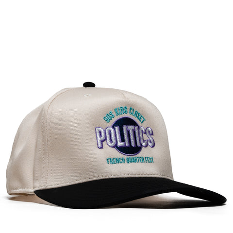 Politics x 90's Kid's Closet Fest Snapback - Creme/Black